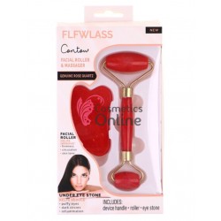 Accesoriu pentru masaj cu 2 Role si 1 Accesoriu GuaSha Rosu - AXT03